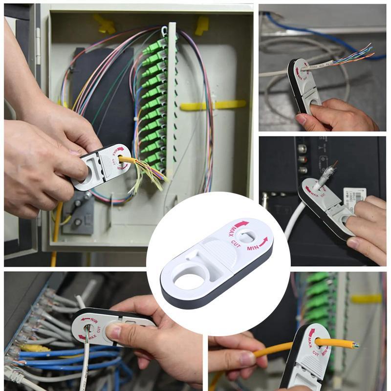 Product Introduction of Coaxial Line Stripper, Multi-purpose Ring-shaped Stripping Tool, Telephone Line Category 5e Twisted Pair Network Cable Stripper 6