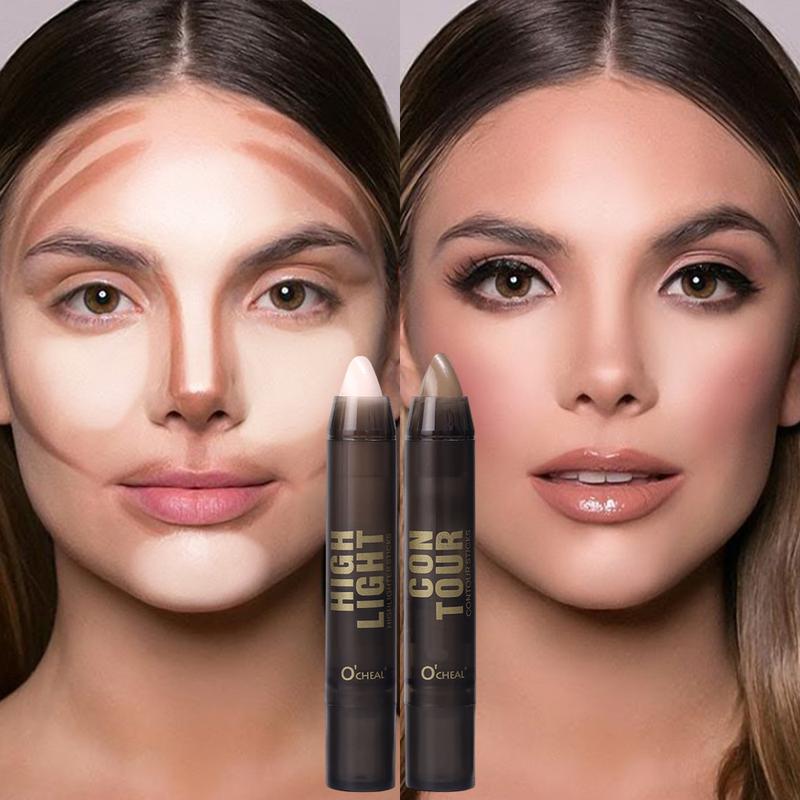 Product Introduction of 1/2pcs Waterproof Matte Finishing Stick Facial Contour Highlighting Stick Correcting Skin Tone Concealer Makeup Cosmetics 20