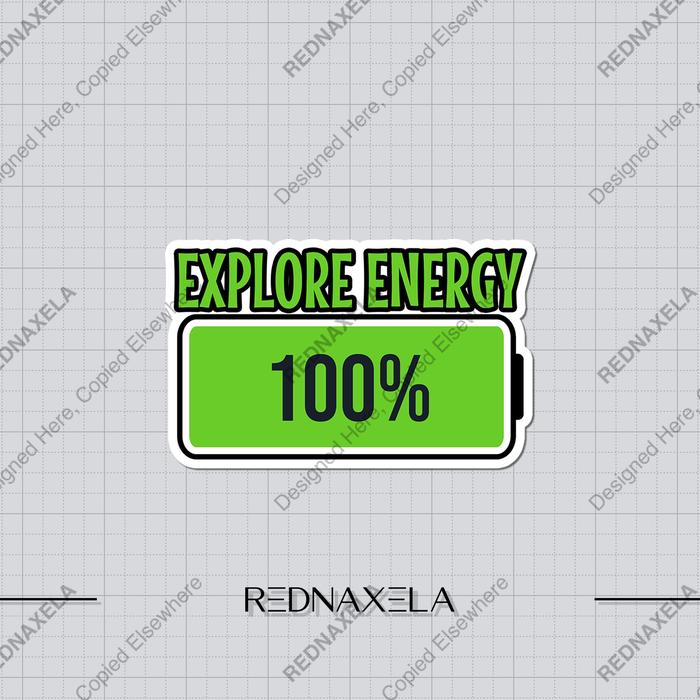 Jual Stiker Vinyl Stiker Travel Explore Energy Waterproof Sticker - Kab ...