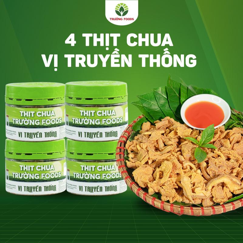 Trường Foods Combo 4 Thịt Chua Truyền Thống 180g/Hộp