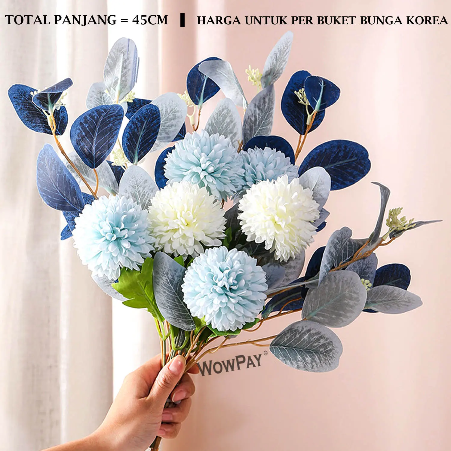 WowPay Bunga Korea Hiasan Aesthetic Artificial Plastik Dekorasi Hiasan Ruang Tamu vas buket