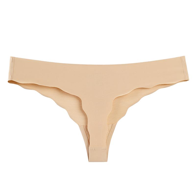 Women's Thongs G-string Underwear Seamless Invisible Panties For Ladies Fashion Ruffle Female T-back Underpants 1/2pcs Womenswear Comfort 4