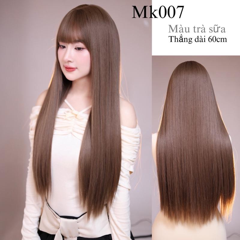 MK007 NGUYÊN BỘ MÓC KIM THẲNG DÀI 65CM (kèm lưới + lược + dưỡng ) chất liệu được làm bằng sợi tơ chịu nhiệt từ 120-140 độ c Tóc Giả Wig