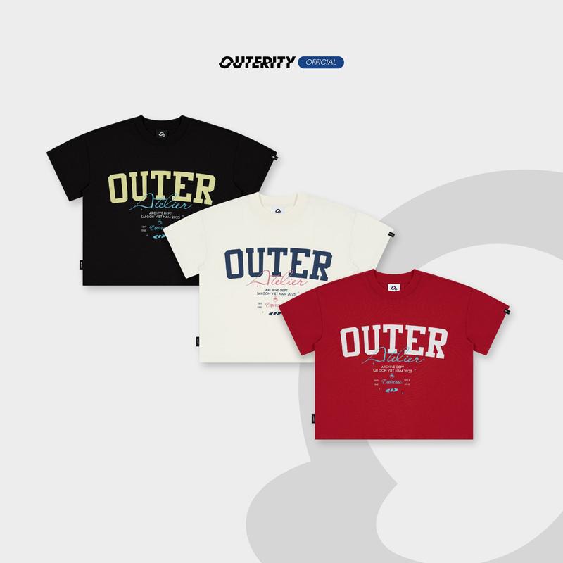 Áo Thun Boxy Outerity Espresso / Local Brand Unisex Form Rộng