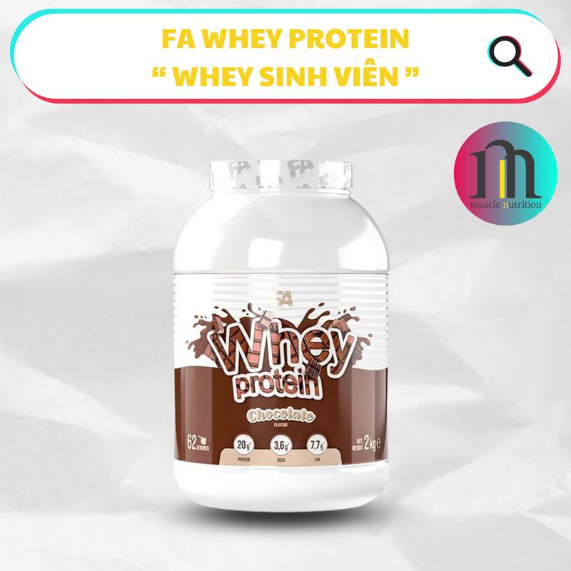 FA WHEY PROTEIN - Whey Concentrate Bổ Sung Đạm - Hộp 2kg ( 62 lần dùng )