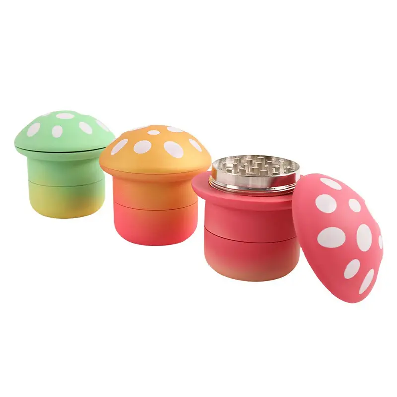 Máy Xay Hình Nấm, Cầm Tay, 4 Lớp, Máy Xay Gia Vị, Đầy Màu Sắc, Làm Bằng Nhựa Và Kim Loại Bền, Lý Tưởng Để Sử Dụng Hàng Ngày Và Dụng Cụ Vệ Sinh