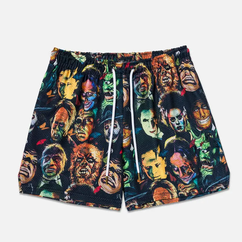 American Shorts Casual Shorts Men's Fitness Muscle Training Running Short-Length Pants Mesh Style for Sports European and American Fashion Brand Shorts Menswear Lingerie Menswear Lingerie Trouser Tropical