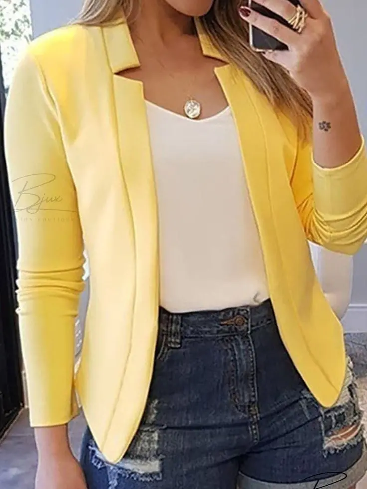 Outer  blazer scuba premium tebal//blazer terbaru//trendy atasan casual wanita Kerah Nyaman
