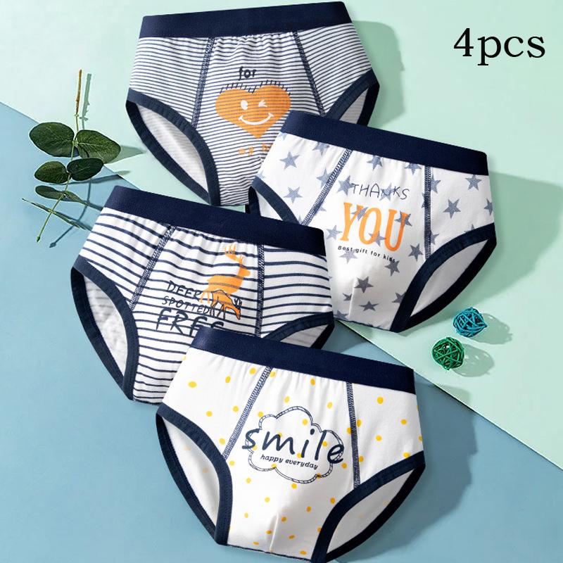 1PC Children Boys Boxer Briefs Cotton  Underwear Small Medium Big Boys 12-15 Years Old Teenager Shorts Breathable 8