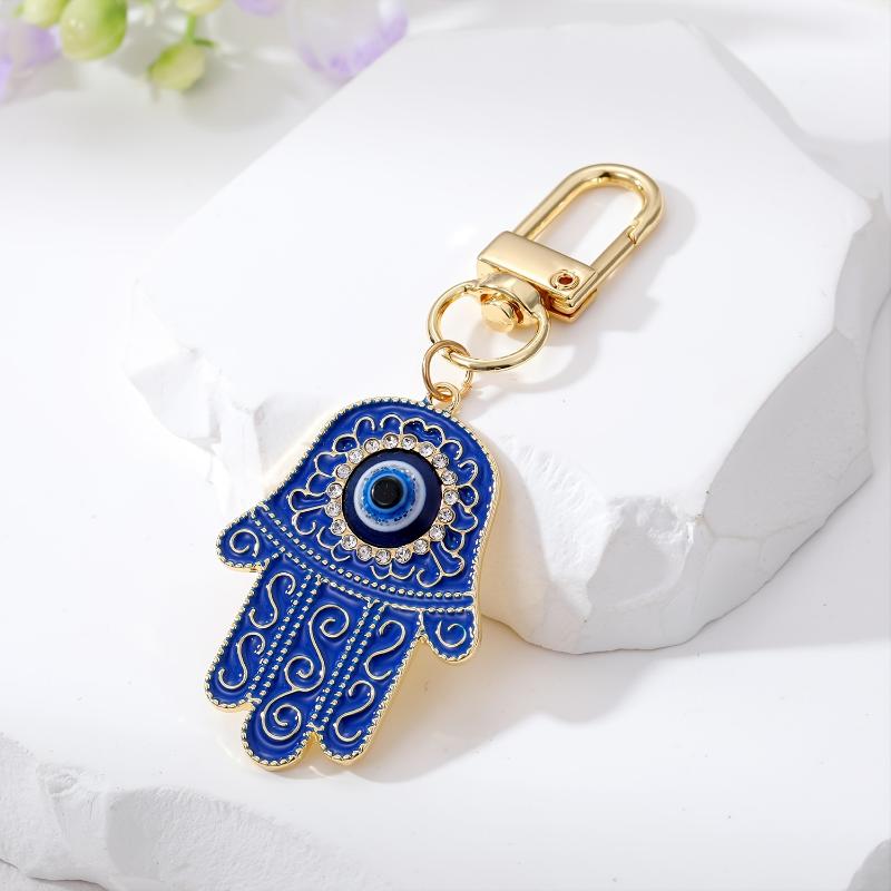 [Fatima Hand Oil Dropper Keychain] Vintage Fatima Hand Oil Dropper Keychain With Oil Turkish Pendant Keychain Decoration 5