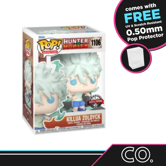 Funko Pop! Hunter x Hunter Killua Zoldyck #1106 Special Edition in UV & Scratch Resistant Protector sold by CO. the collectible store