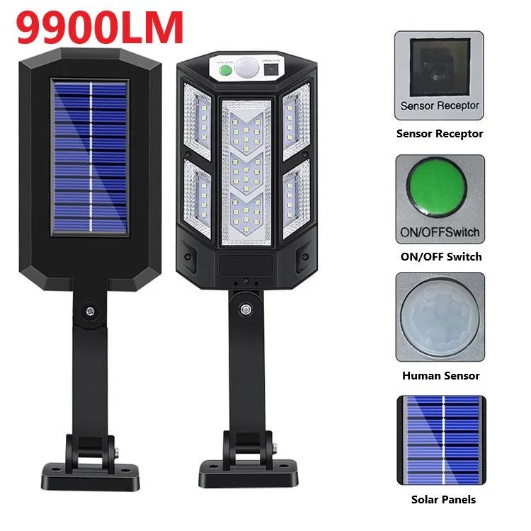 Product Introduction of Solar LED Light Outdoor Solar Light Motion Sensor 4 Mode Waterproof IP65 Solar Garden Light Street Light Garden Light 9900LM 15