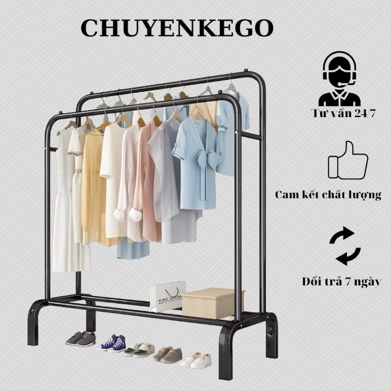 Giá Treo Quần Áo  2G-1T Bằng Sắt Giá Treo Quần Áo Kim Loại Chắc Chắn Tiện Lợi