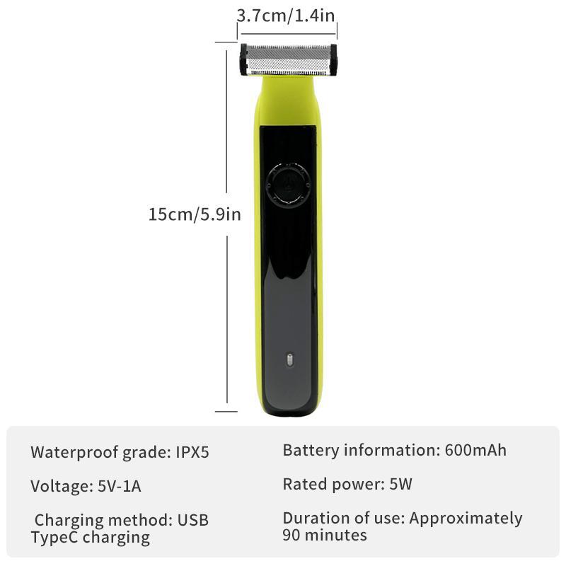 Product Introduction of Electric Beard Trimmer, Rechargeable Beard Shaver, Double-sided Blade Shaving Razor, Personal Care Appliances for Men Hair Cutting Machines 1