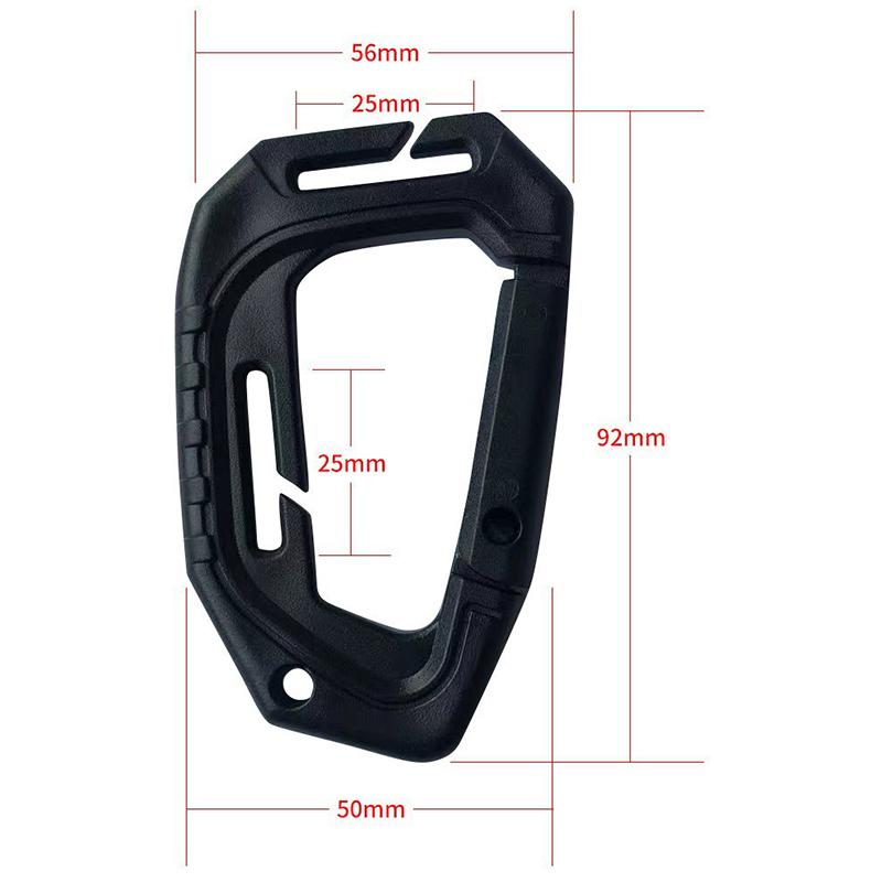 Product Introduction of 1Pcs Big D-type Plastic Steel Tactical Molle Quick Hook Hanging Buckle Clip Outdoor Camping Backpack Bag EDC Tool Accessories 23