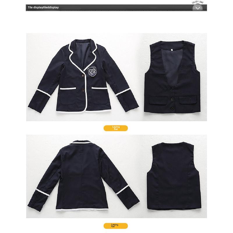 Product Introduction of Children's Spring and Autumn Elementary School Uniform Set College Style Class Uniform Boys and Girls Kindergarten Uniform Graduation 24