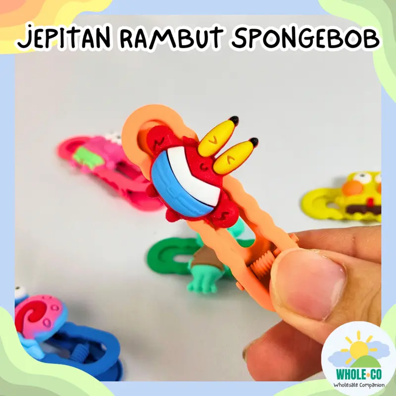 Jepitan Rambut Sponge Bob Squidward Patrick Lucu unik Imut Termurah Grosir COD 3