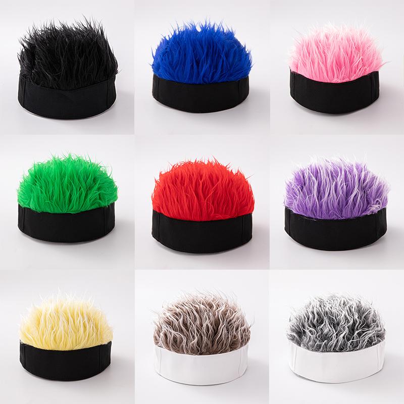  Mũ Rằn Ri Cho Nam Và Nữ 1 Cái Tóc Giả Mũ Beanie Tóc Giả Thể Thao Ngoài Trời Rock Punk Street 