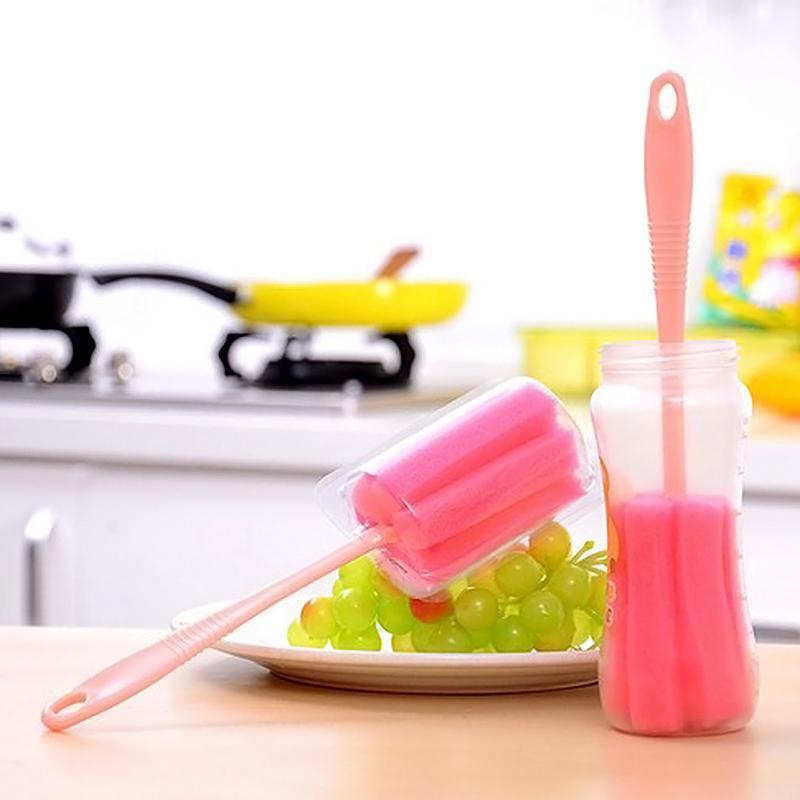 Kitchen Cleaning Tool Sponge Brush For Wineglass Bottle Coffe Tea Glass Random Color R7O7 2