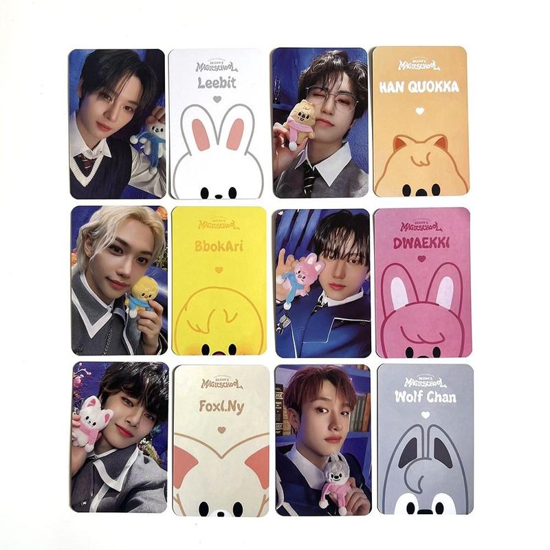 Product Introduction of Straykids SKZOO Magicschool Pop Up Store & Cafe PhotoCards LEEKNOW CHANBIN HYUNJIN HAN FELIX SEUNGMIN I.N SKZOO Photo Cards 8 Per Set 9