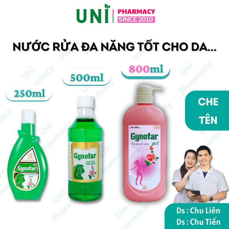 Dung dịch Gynofar giúp vệ sinh phụ nữ, sát trùnġ vết thương, mụn, rôm sảy, chống gàu (Pharmedic) - "Nước thánh"