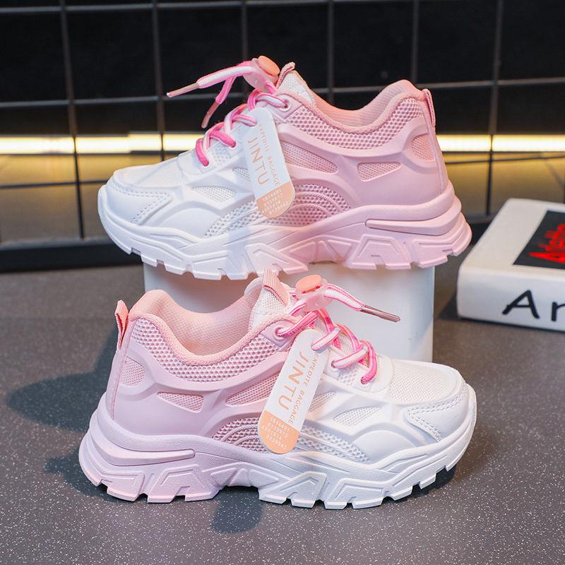 Giày Thể Thao Trẻ Em, Hàng Mới Về Mùa Lò Xo Và Mùa Thu 2024, Dành Cho Bé Gái Và Bé Trai, Dad Shoes, Lưới Thoáng Khí, Thường Ngày Và Dễ Phối Đồ Thích Hợp Chạy Bộ Sneaker Sport Kid Tập Thể Dục Học Sinh Thể Dục
