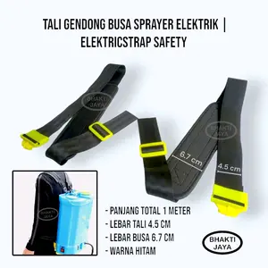 Tali Gendong Busa Sprayer Elektrik | ElektricStrap Safety | 2pcs | Tali + Busa | Hitam