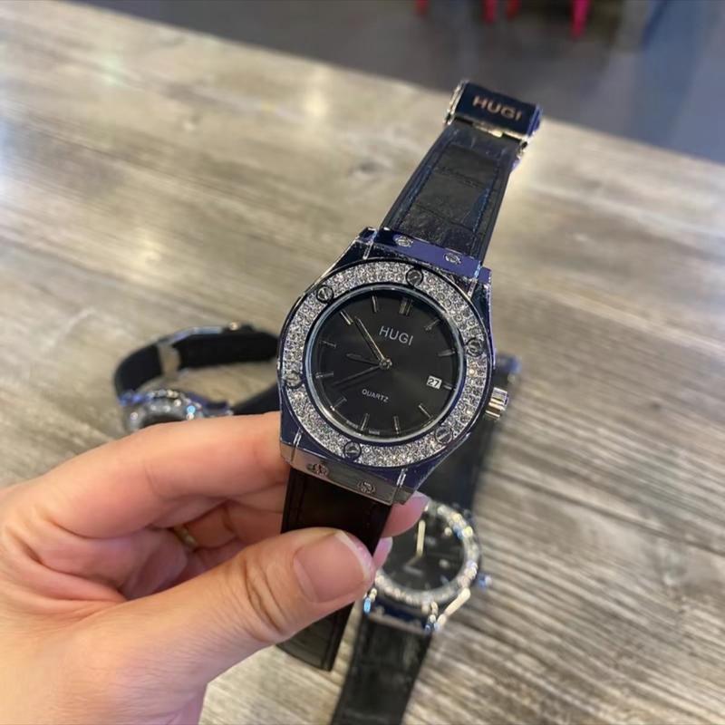 Đồng Hồ HuGi 603 Dây Da Classic Fusion, Khoá Thông Minh Dấu Dây Đeo Tay Watch 3
