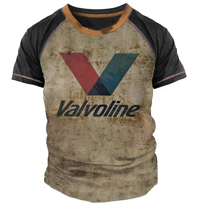 Product Introduction of 2568 Men's Vintage T-Shirt 3d Castrol Short Sleeve Tops Oil Fashion Men's Motorcycle T-Shirt Plus Size T-Shirt 9