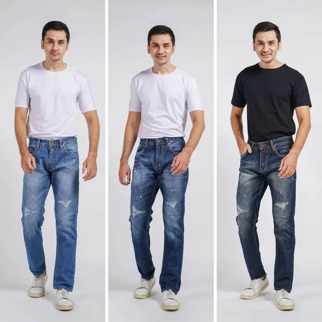 REGIO JEANS [RP2] RIPPED JEANS | CELANA JEANS PANJANG PRIA REGULER FIT BAHAN NON STRETCH