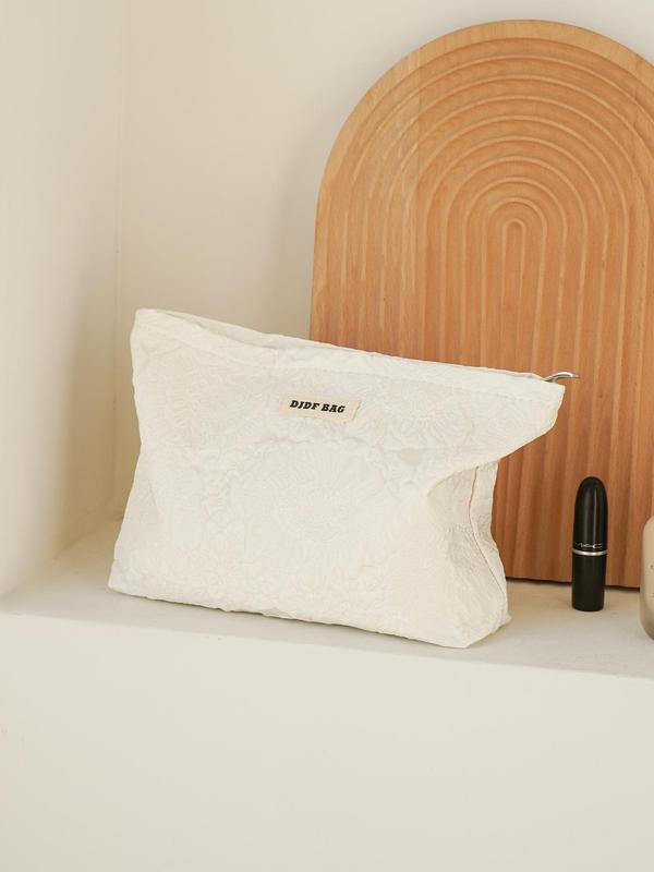 Flowers Pattern Makeup Bag, Portable Cosmetic Storage Bag, Double Layer Zipper Makeup Organizer Pouch, Matte Makeup Holder, Versatile Storage Bag for Travel & Daily Use 8