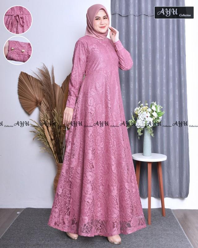 gamis safana gamis burkat jumbo dress kondangan dress pesta free masker Wanita Muslim Mewah Lembut Tebal