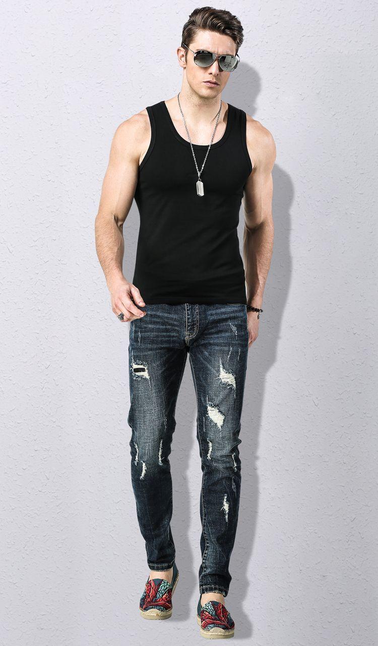 Product Introduction of 2025] Men's Vest Pure Cotton Breathable Sports Summer Slim Fit Sleeveless Solid Color Fashion Tank Top for Men 11