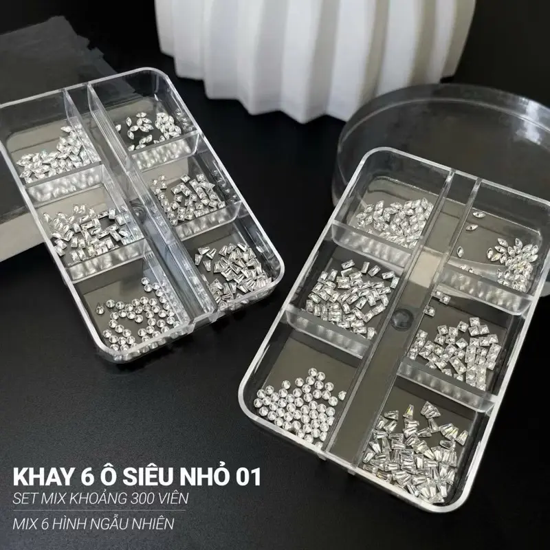 Đá mini chân bằng khay 300v siêu sáng phụ kiện làm nail