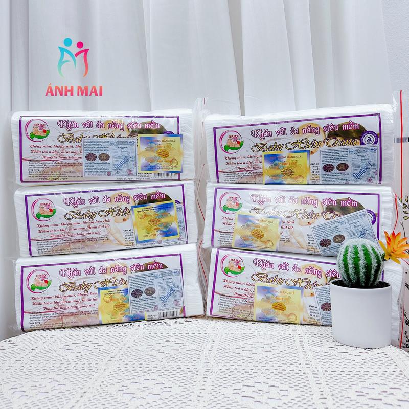 [CHỌN QUÀ] Combo 10 gói khăn vải khô đa năng Hiền Trang 170-200gram Cho Bé