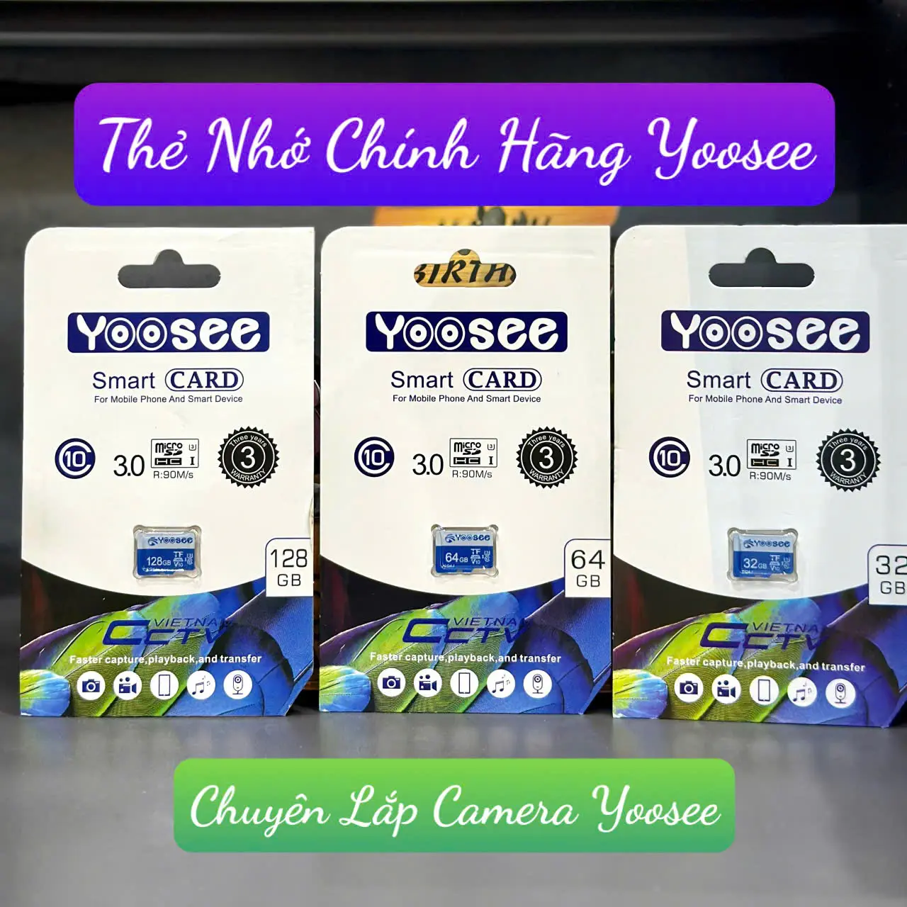 Thẻ Nhớ MicroSDHC Yoosee 128GB và 64GB và 32GB tốc độ cao Chính hãng Yoosee - Chuyên lắp Camera Yoosee Và Điện Thoại