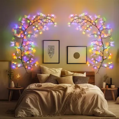 Waterfall lights bedroom hotsell