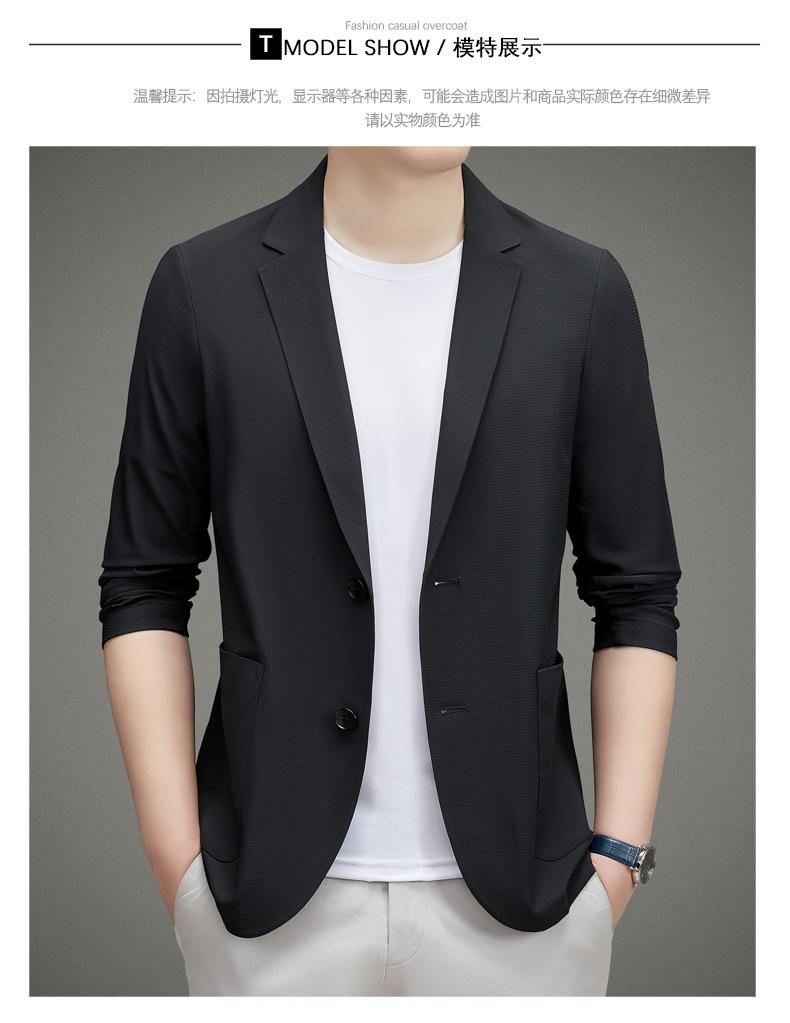 Product Introduction of [Duke] Spring Summer Ice Silk Sunscreen Casual Single Suit 2024 Men's Fashion New Business Suit for Middle-aged and Young Men 16