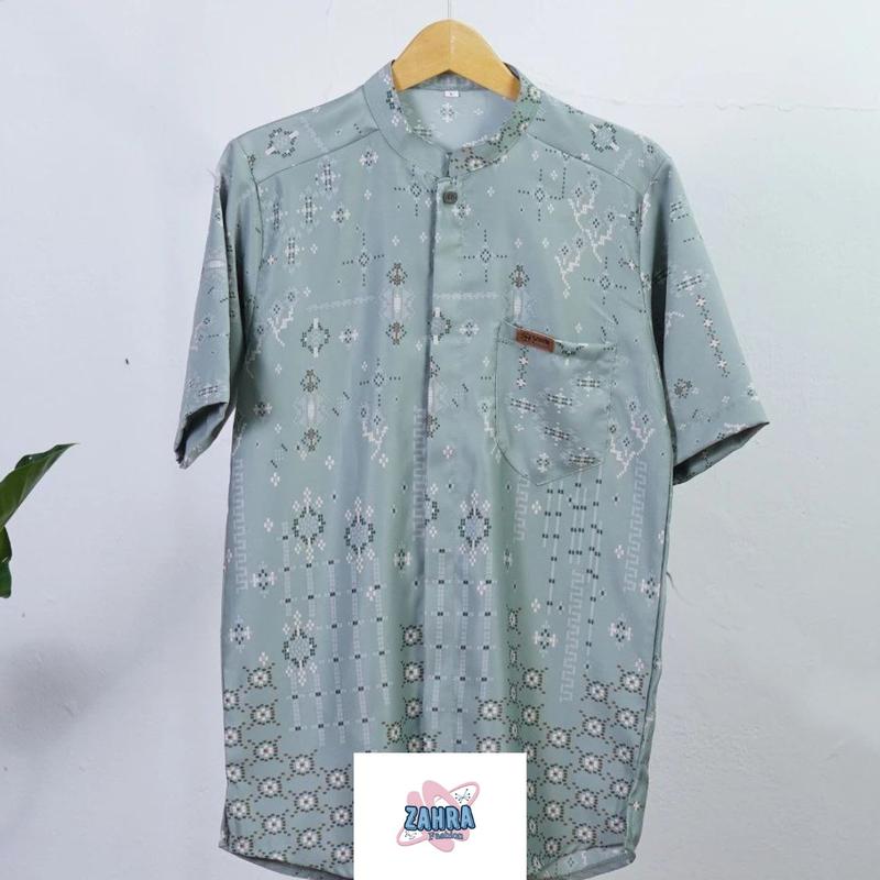 Product Introduction of set couple family motif malika koko dewasa gamis dewasa koko anak gamis anak Keluarga Muslim Mewah Ibu Wanita Pasangan Biru Hijau Panjang 11