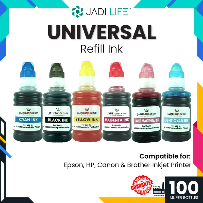 Jadi [6 In 1 Set] Universal Inkjet Printer CISS Refill Ink Dye - TikTok ...