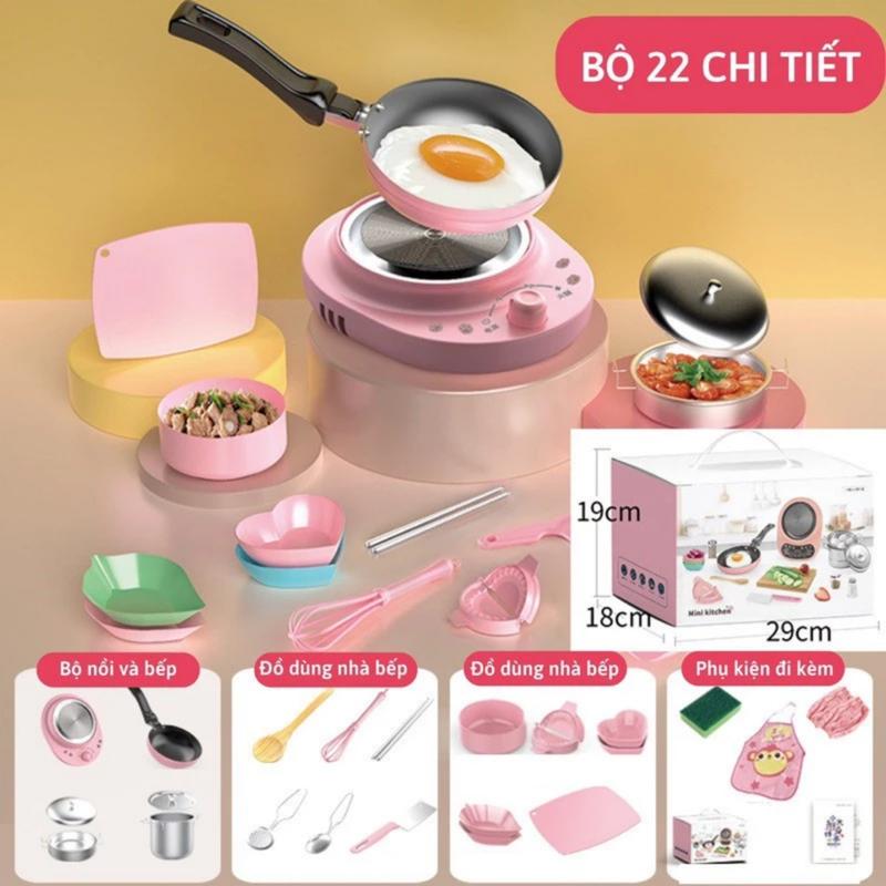  Đồ Chơi Nhà Bếp Nấu Ăn Thật Mini Cho Bé Đồ Chơi Nấu Ăn Kèm Nhiều Phụ Kiện Nấu Chín Được Đồ Ăn Giống Thật 