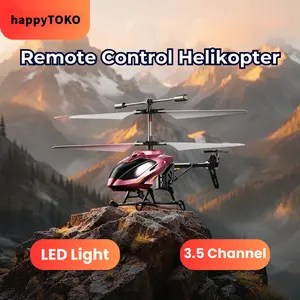 Helikopter Remote Control 3.5 Channel RC Helicopter Pesawat Mainan Terbang dengan Lampu Ekor Brwarna