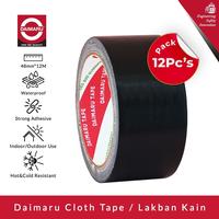 Gambar Daimaru Lakban Kain Hitam 2 Inch 48mm x 12m Cloth Tape x 12 Pcs dari Mitech Protection Kota Tangerang Selatan 1 Tokopedia