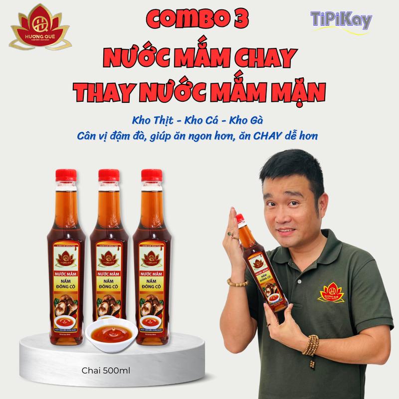 Combo 3 Nước Mắm Chay Đông Cô 500ml - TiPiKay Shop nuoc mam