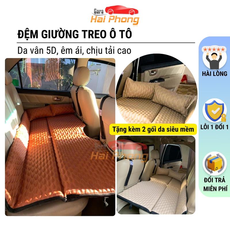 Đệm Giường Nằm Ghế Sau Ô Tô Dạng Treo 5-7 Chỗ  Và Xe Bán Tải Cho Xe Hơi Chất Liệu Da Cao Cấp