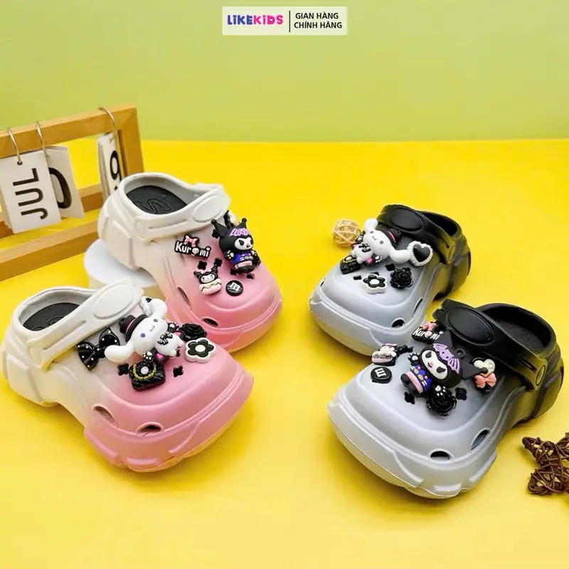 Dép SỤC cho bé gái hoạ tiết CHARM cute - LikeKids 0