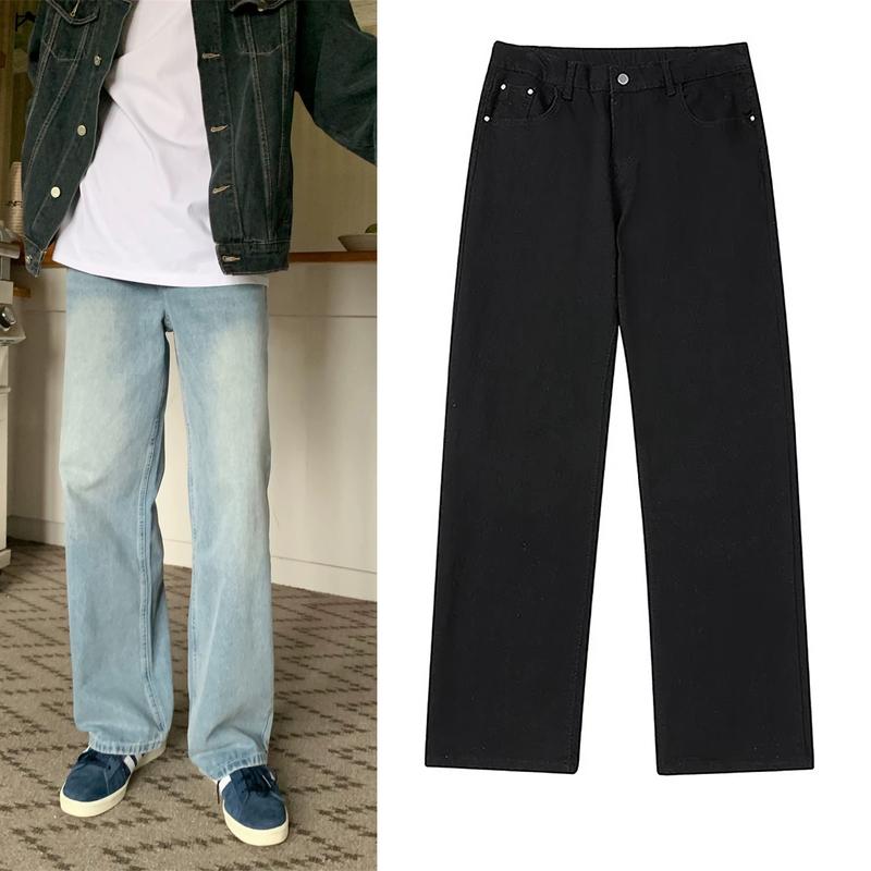 quần jean đen, jean xanh nam Carolla, quần bò đen, ống suông, ống rộng