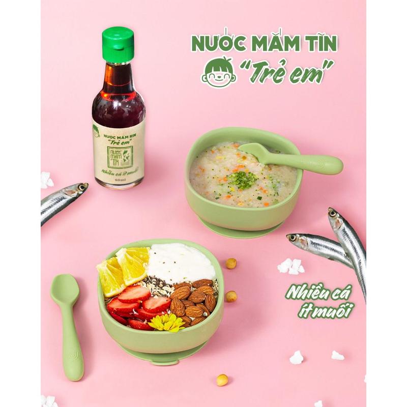 [1 chai] Nước mắm Tĩn trẻ em cho bé ăn dặm độ đạm 42N 60ML nhiều cá ít muối 1