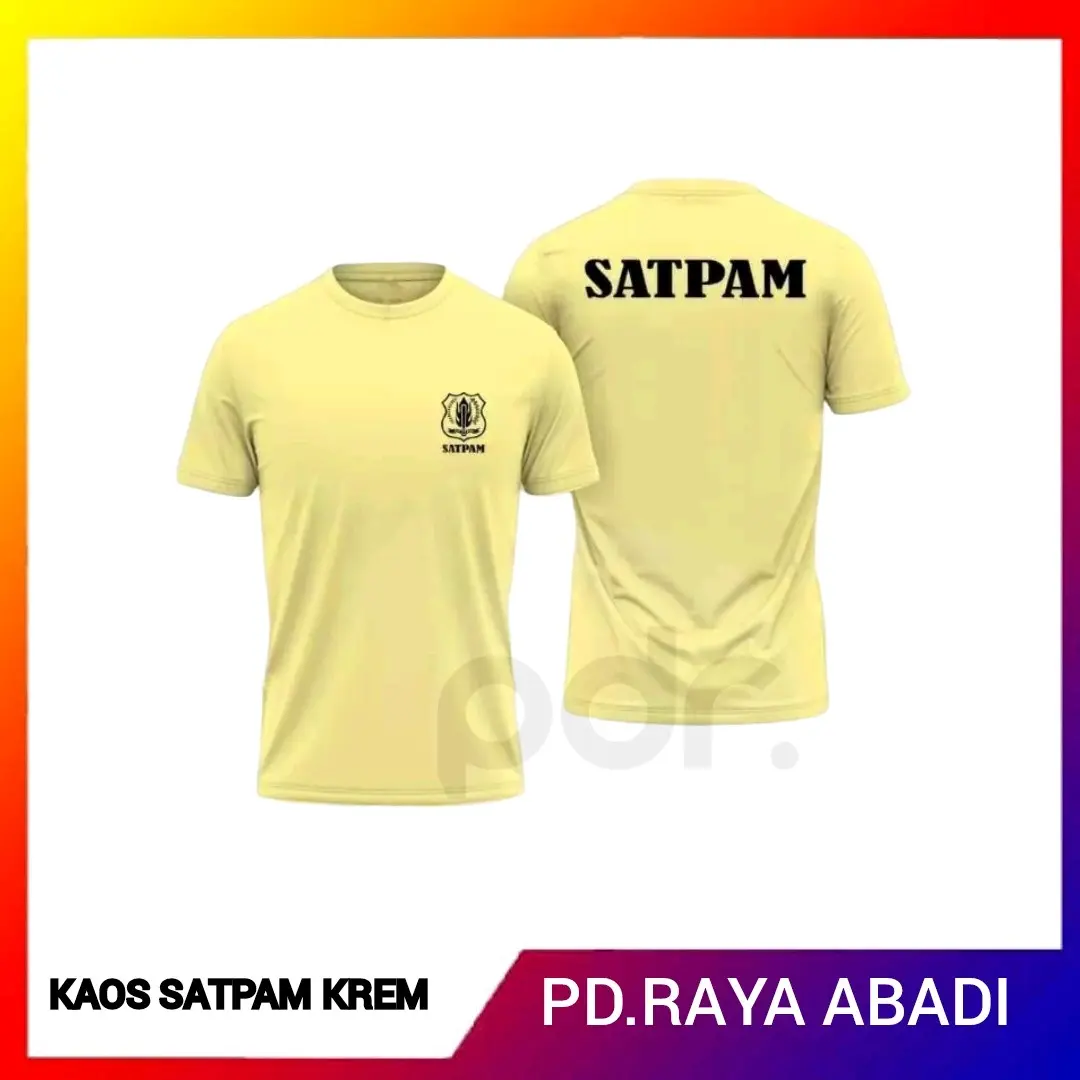 kaos satpam pendek / kaos securt