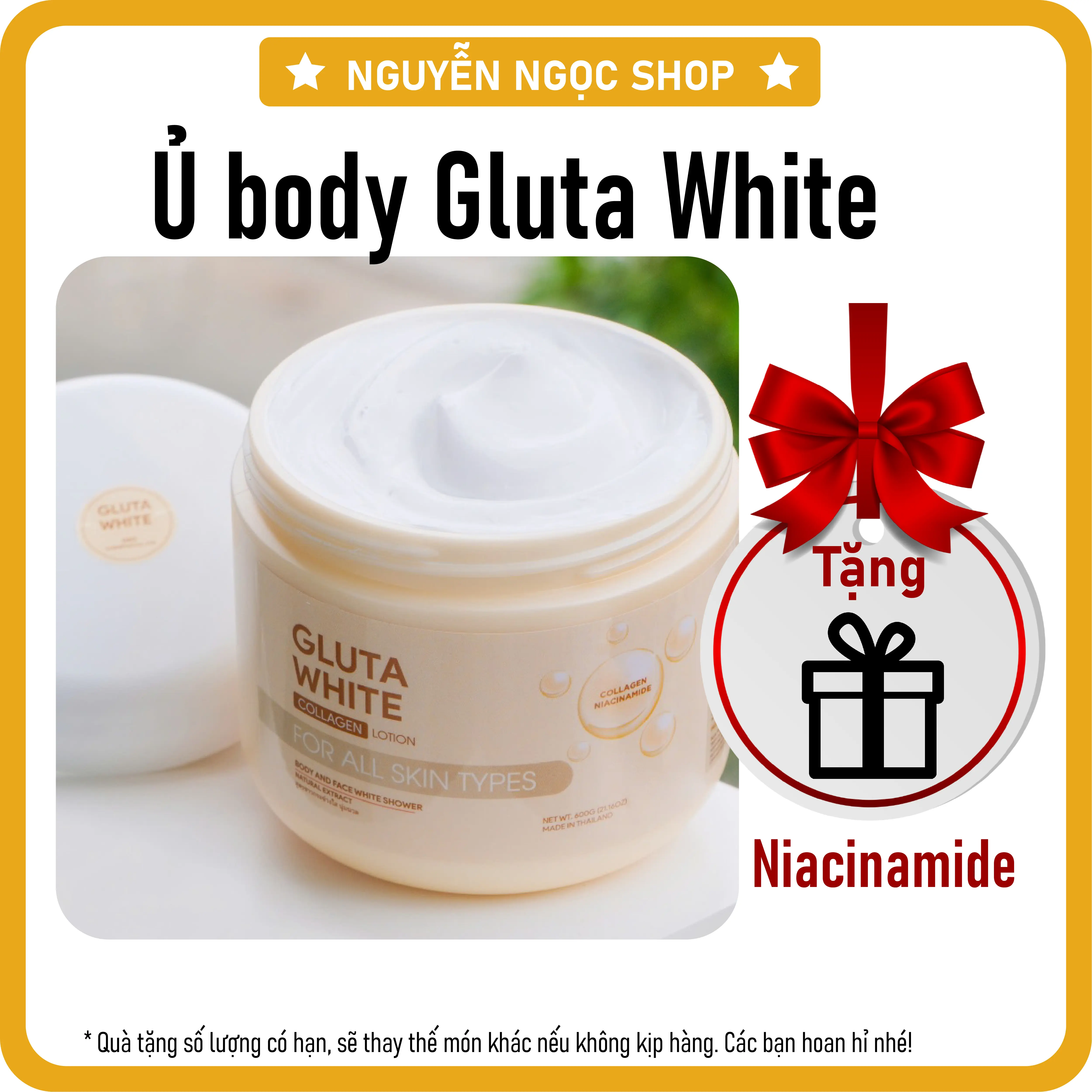 Ủ Body Gluta White Thái Lan Làm Sáng Da Nữ 600gr Làm Đẹp Da Women Dưỡng Body duong trang Dưỡng Da Body ủ trắng body kem sanruby